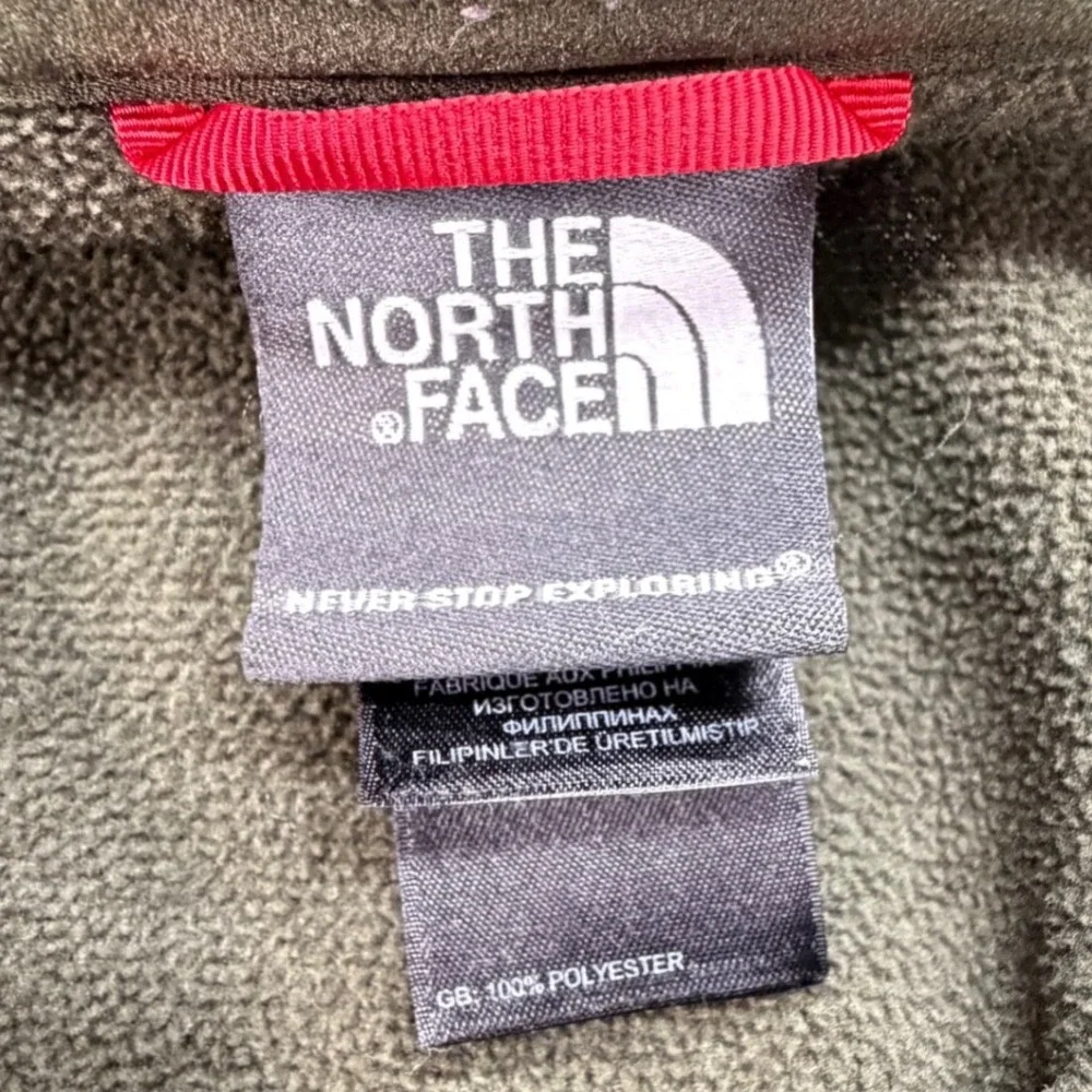 The North Face Polartec 1/4 Zip Fleece Pullover Mens XL Olive Green